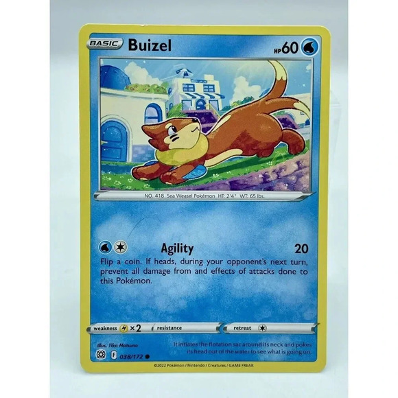 Buizel 038/172 Sword‎ & Shield:Brilliant Stars Non-Holo Pokémon TCG LP - Picture 1 of 6